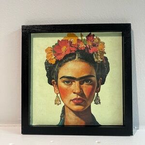 Frida Kahlo Floral Portrait Wall Art